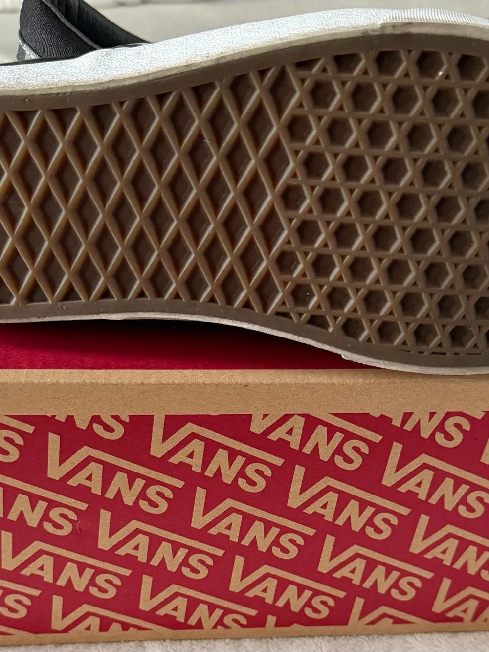 Vans Checkerboard Slip-On in Black and Grey